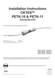 Installation Instructions CKTESTM PETK-10 & PETK-11 - Thermon ...