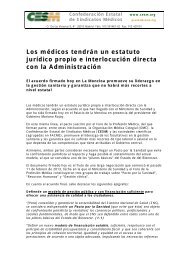 Comunicado de CESM - Sindicato MÃ©dico de Granada