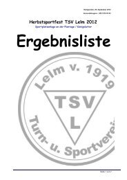 Ergebnisliste - TSV Lelm