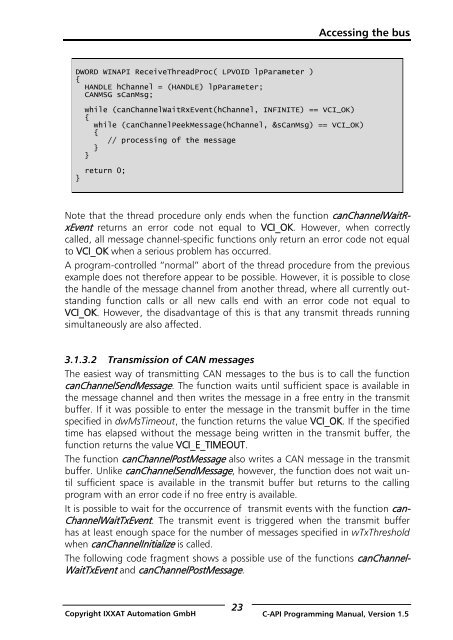 VCI - Virtual CAN Interface - Ixxat