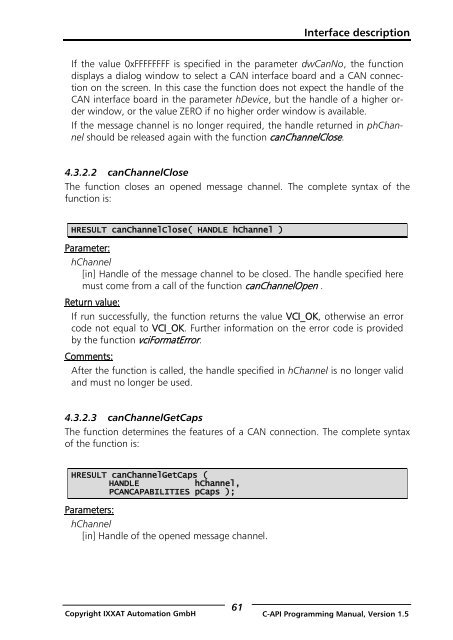 VCI - Virtual CAN Interface - Ixxat