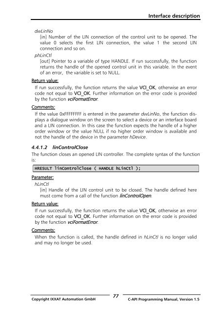 VCI - Virtual CAN Interface - Ixxat