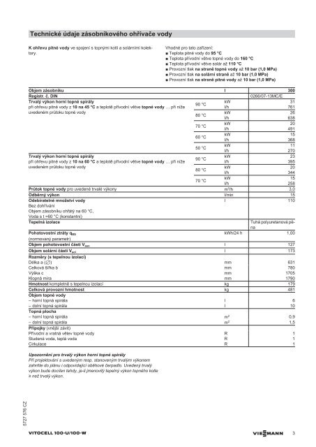 10.2 Vitocell 100-U, typ CVU ZÃ¡sobnÃ­kovÃ½ ohÅÃ­vaÄ vody ... - Viessmann