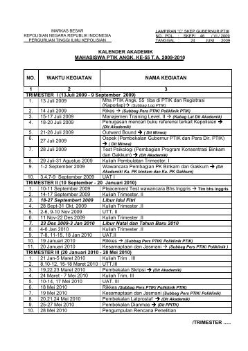 KALENDER AKADEMIK ANGK 55.rtf - PPID Polri