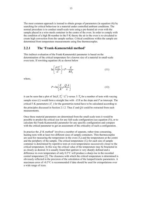 Spontaneous Ignition - A Litterature Study of Experimental Methods