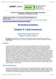 AWMF online - Guidelines on Parenteral Nutrition: Lipid emulsions