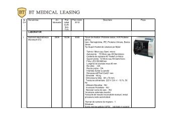 Laborator - BT Medical Leasing