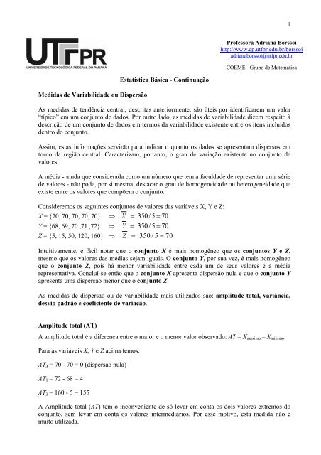 Aula de 11 setembro - UTFPR