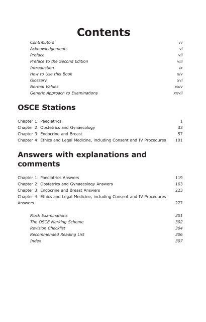 OSCEs for Medical Students, Volume 3 Second Edition