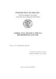 una tecnica per la regressione locale - Department of Mathematics ...