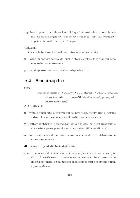 una tecnica per la regressione locale - Department of Mathematics ...