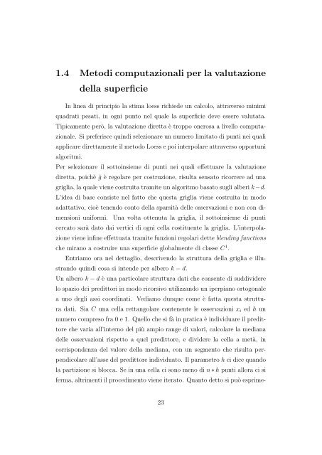 una tecnica per la regressione locale - Department of Mathematics ...