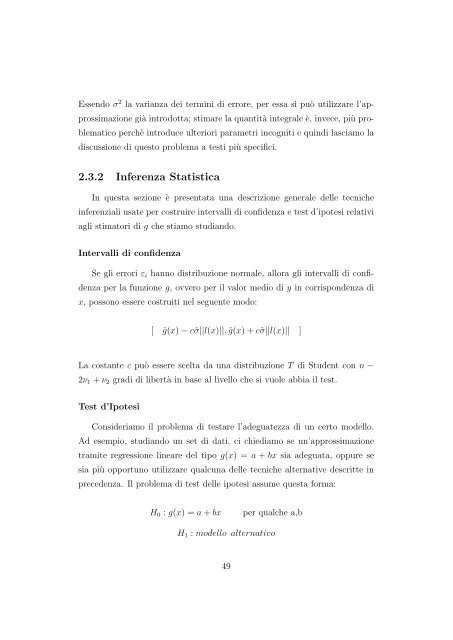 una tecnica per la regressione locale - Department of Mathematics ...