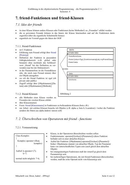 Objektorientierte Programmierung â die Programmiersprache C++ â