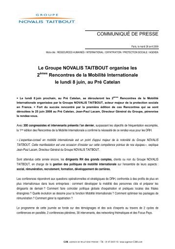 COMMUNIQUÃ DE PRESSE Le Groupe NOVALIS ... - Agence C3M