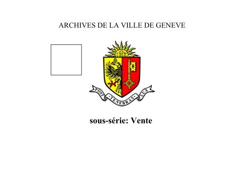 Version imprimable - Annuaire de la Ville - Ville de Genève