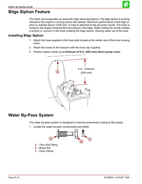 SECTION 6A â SPORT JET INSTALLATION