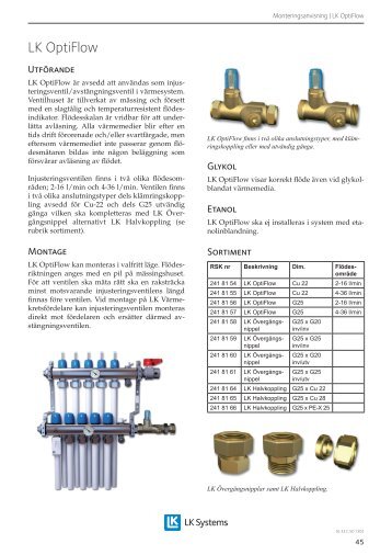 SE.33.C.50_LK OptiFlow.indd - LK Systems AB