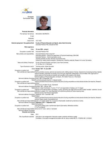 CV Niculescu G engleza[1] - Universitatea Spiru Haret