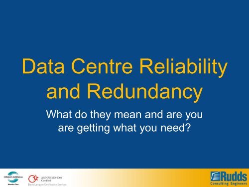 Data Centre Reliability and Redundancy - Server Racks Australia