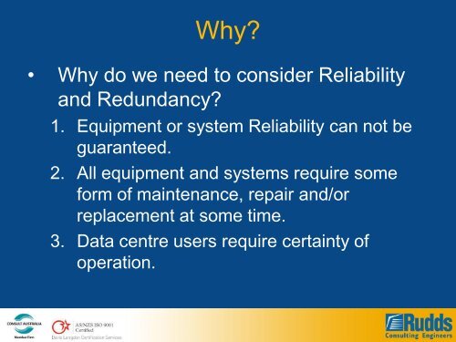 Data Centre Reliability and Redundancy - Server Racks Australia