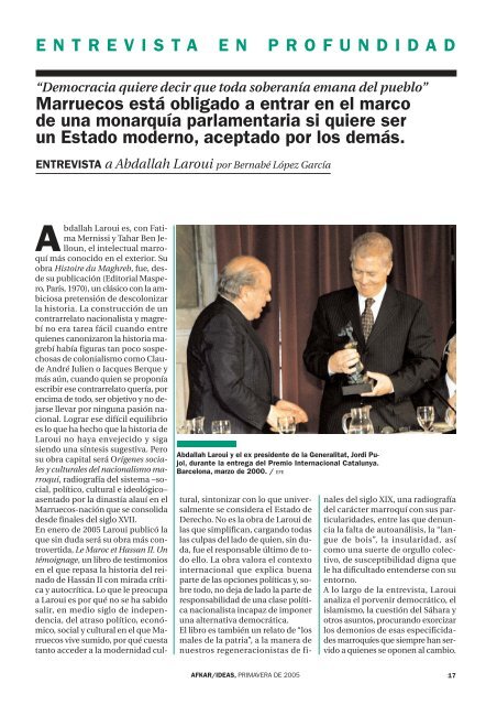 Entrevista a Abdallah Laroui por Bernabé López García Literatura