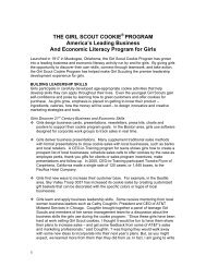 The Girl Scout Cookie Program - Girl Scouts of the USA