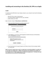 Installing and connecting to the Dentistry SSL VPN on an Apple