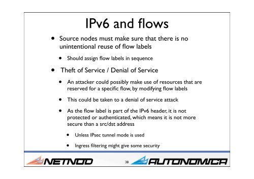 IPv6 Tutorial - RIPE 64