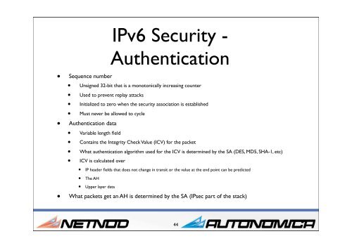 IPv6 Tutorial - RIPE 64