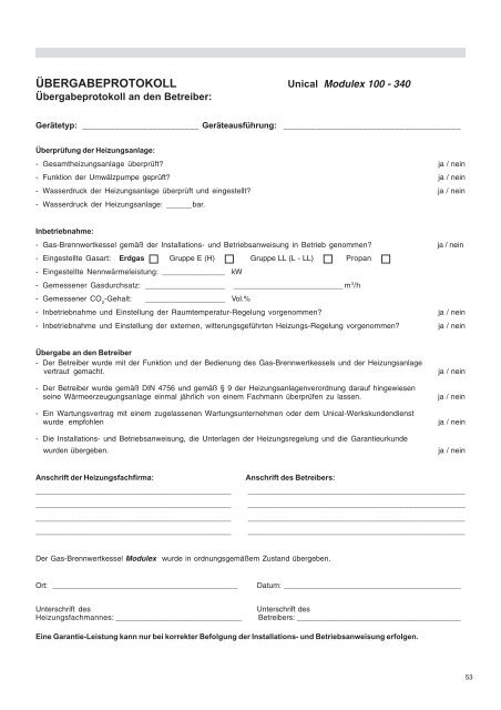 MODULEX E8 INSTALLATORE-germania.pmd - Unical Deutschland