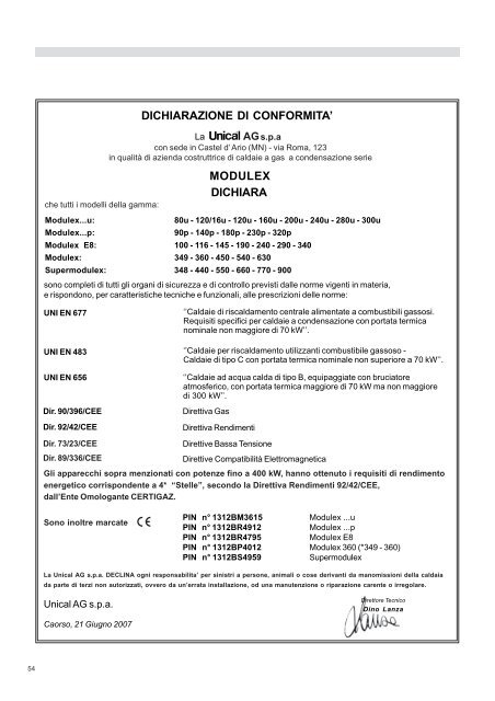 MODULEX E8 INSTALLATORE-germania.pmd - Unical Deutschland