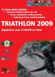 Peiner Stadtwerke Volkstriathlon - Tri-Speedys Peine