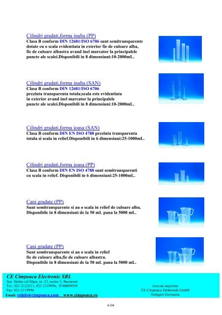 Consumabile din plastic - Cimpoaca Electronic SRL