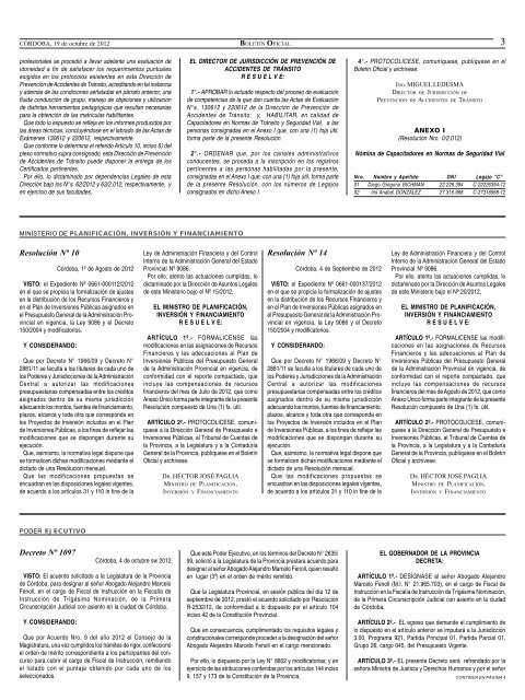 BoletÃ­n Oficial de CÃ³rdoba - 19 de Octubre 2012