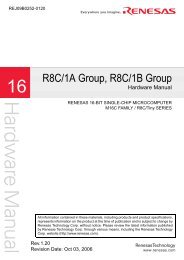 R8C/1A, R8C/1B Group Hardware Manual