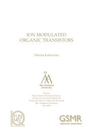 ION MODULATED ORGANIC TRANSISTORS - Doria