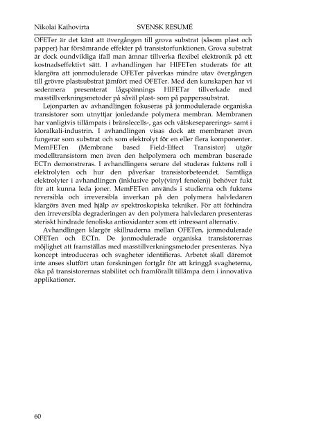 ION MODULATED ORGANIC TRANSISTORS - Doria