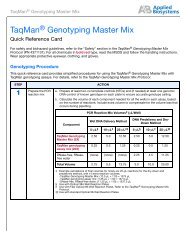 TaqMan® Genotyping Master Mix Quick Reference Card - Applied ...
