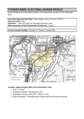 Tycroes WARD: ELECTORAL DIVISION PROFILE