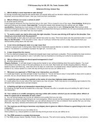 FY09 Answer Key for DD, EP, PA, Tests, October 2008 Defensive ...