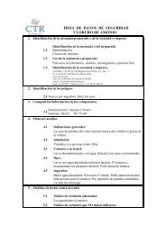 Cloruro de Amonio MSDS - CTR Scientific