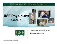 USF Physicians Group - University of South Florida System