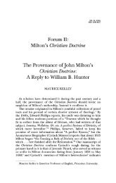 The Provenance of John Milton's Christian Doctrine - The Johns ...