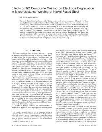 Effects of TiC Composite Coating on Electrode Degradation in ...