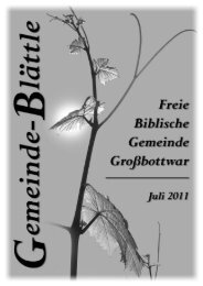 Hauskreis Oberstenfeld - Freie Biblische Gemeinde Grossbottwar ...