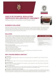 GOST R or Technical Regulation Certification ... - Bureau Veritas