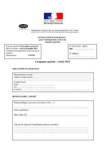 Attestation d'assurance apiculture - 0,03 Mb