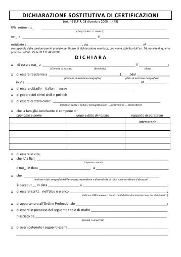 autocertificazione generico.pdf - Comune di Montebelluna