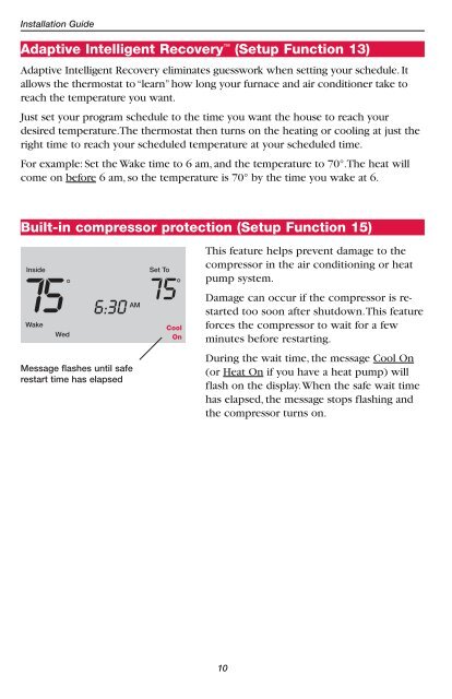 69-1849 - PRO 4110D Programmable Thermostat - Honeywell